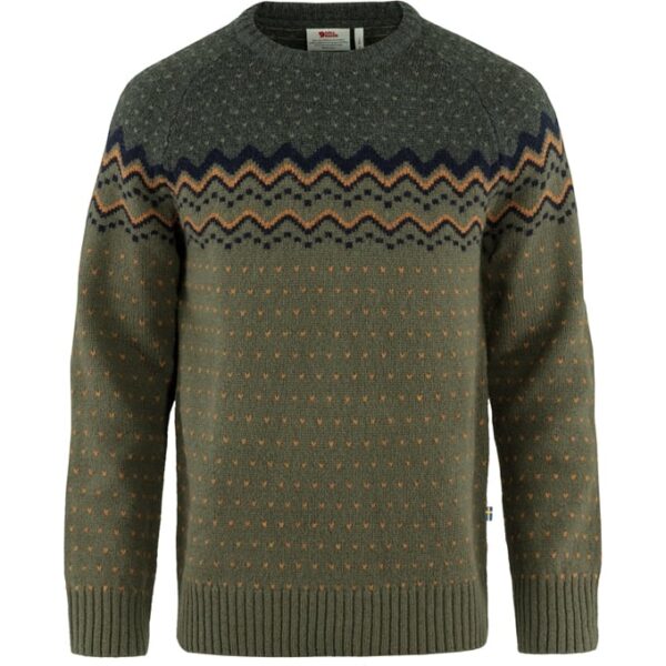 Fjällräven Ãvik Knit Herre Sweater Laurel Green - Deep Forrest M